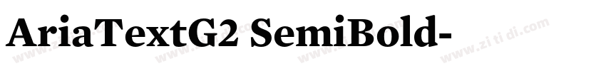 AriaTextG2 SemiBold字体转换